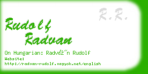 rudolf radvan business card